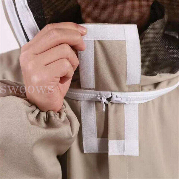 Full Beekeeping Suit Heavy Duty Leather Ventilated Keeping Gloves Bee Anti-Sting