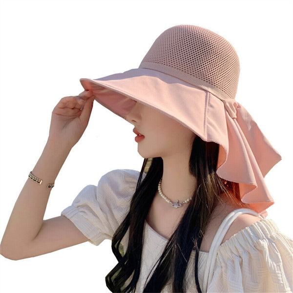 Women Sunscreen Hat Outdoor Sun Hat Wide Brim Fisherman Hat Beach UV Protection