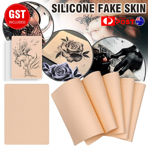 5/10PCS Tattoo Skin Fake Practice Eyebrow Art Double Sides Silicone For Beginner