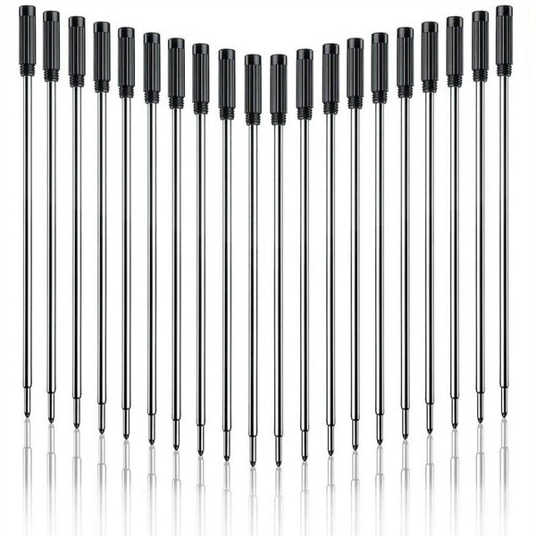 Pack of 20 Ballpoint Pen Refills Black Ink 1mm Nib Medium Replacement for Cross