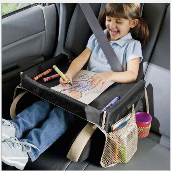 Play Safety Car Seat Table Tray Snack Board Kids Travel Drawing Portable