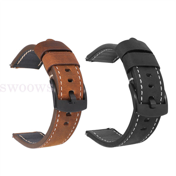 41/45mm Bracelet Stitching Leather Band Watch Strap For Samsung Galaxy Watch 3