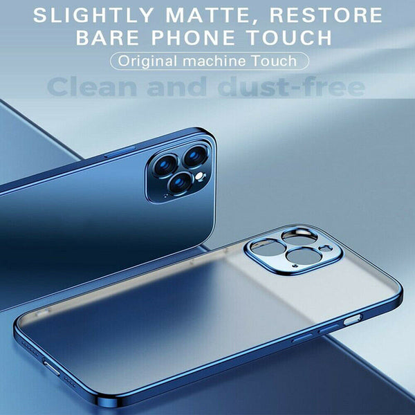 Shockproof  Matte Case Back Cover For iPhone 13 Pro Max 12 Mini Lens Cover