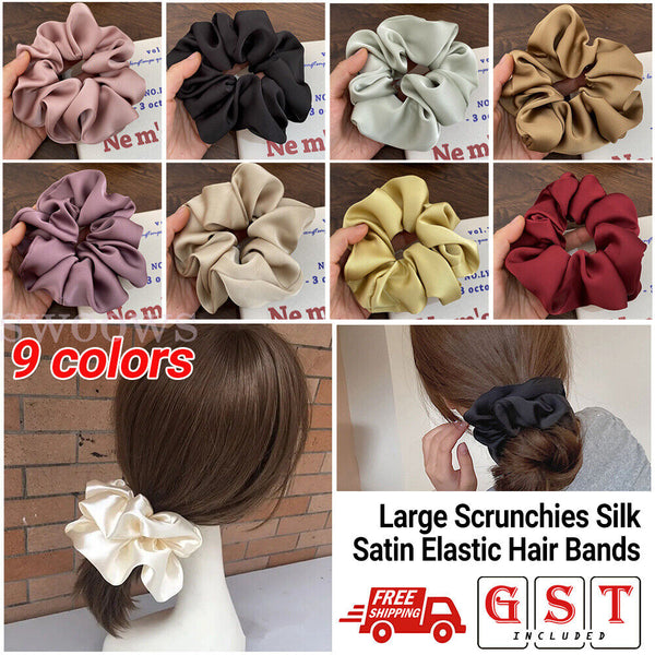 1/4pcX Large Scrunchies Hair Bands Bobbles Elastic Holder Girls Women Ponytail