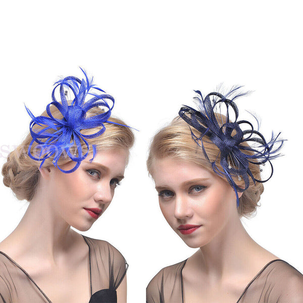 Feathers Hair Clip Feather Flower Headband Fascinator Hat Tea Party Headband