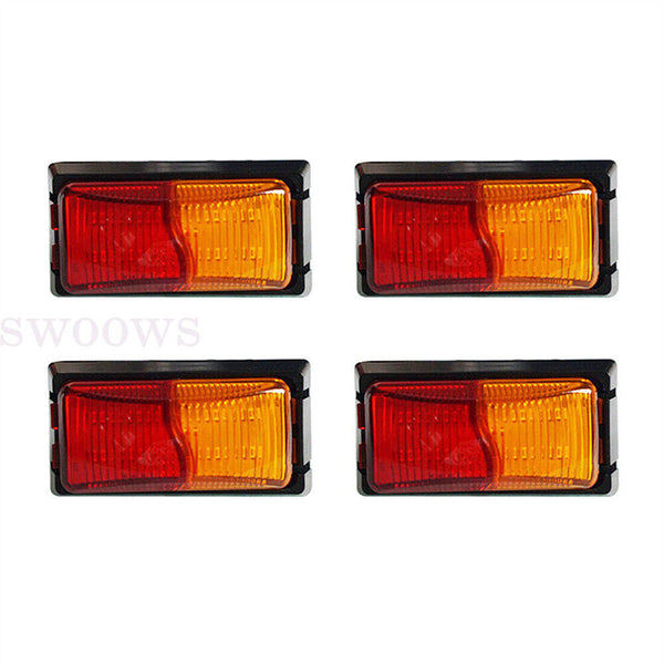 Red Amber LED Clearance Lights Side Marker Lamp Trailer Truck Caravan Multi Volt