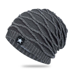 Men Knitted Thermal for Slouch Beanie Hat Winter Fleece Lined Warm Skull Ski Cap