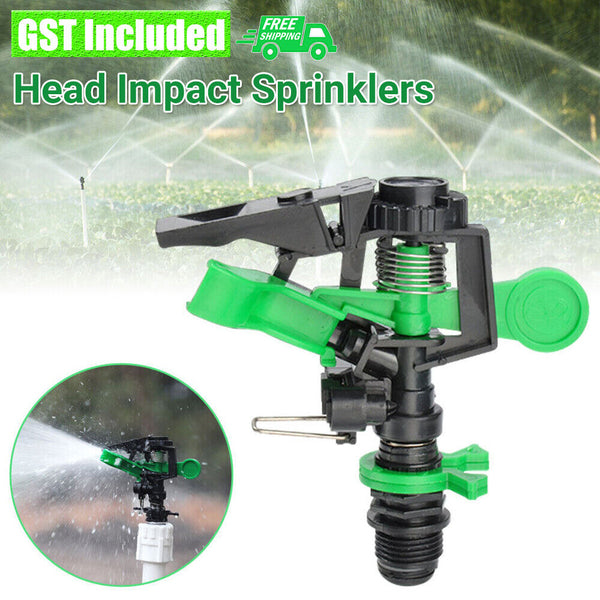 1/5x Head Impact Sprinklers Adjustable Outdoor Installation Irrigation System DM