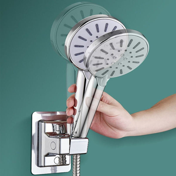 1-3x Adjustable Shower Head Holder Wall Mount Handheld Bracket Self-adhesive