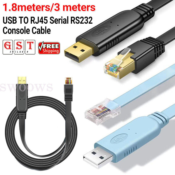 1.8M/3M USB 2.0 TO RJ45 Serial Console Cable Express Net Cable for Cisco Routers