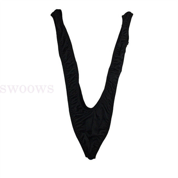 Leopard Skin Mesh Man Sexy Borat Mankini Thong Bodysuit Costume Swimsuit