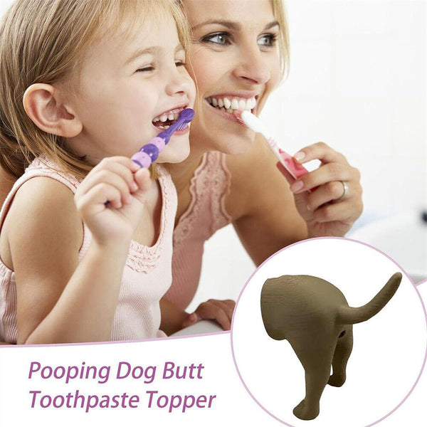 Pooping Dog Butt Toothpaste Topper Squeezer Toothpaste Cap Cover Top Topper AU