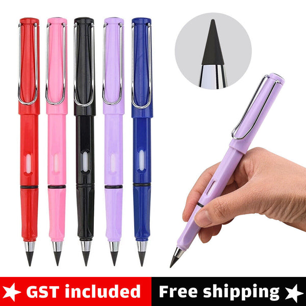 2PCS Office Everlasting Pencil Eternal Metal Pen Inkless Pen Painting Student