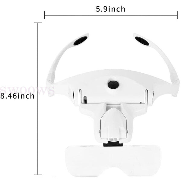 Magnifying Glasses with LED Light for Reading Head Magnifier Makeup Jewellers