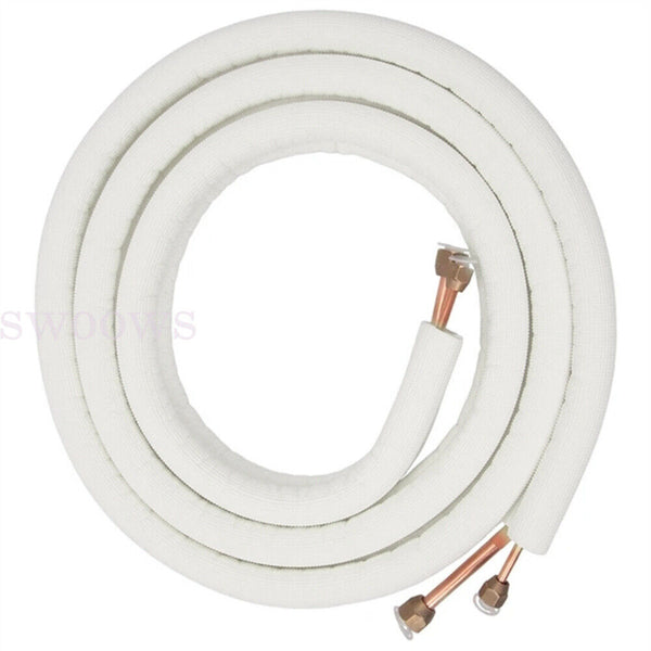 1/4'' 3/8'' Insulated Pipe Air Conditioner Fitting Twin Pair Coil Tube 3M 5M AU