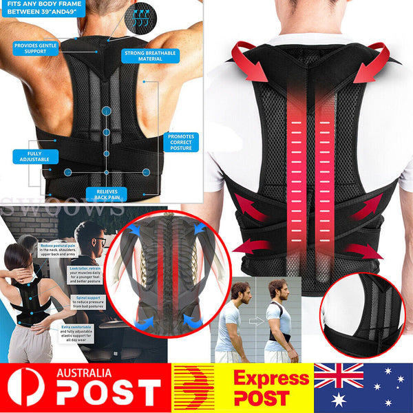 Posture Corrector Clavicle Shoulder Brace Lower Back Support Magnetic Men Women