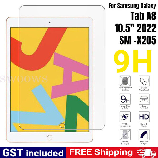 Tempered Glass Screen Protector For Samsung Galaxy Tab A8 10.5" 2022 SM -X205