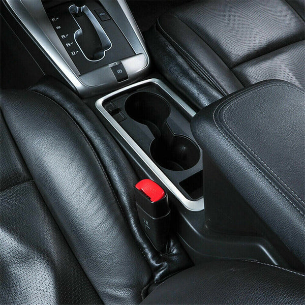 2Pcs Universal Auto Spacer Accessories Seat Gap Filler PU Leather Car Supply