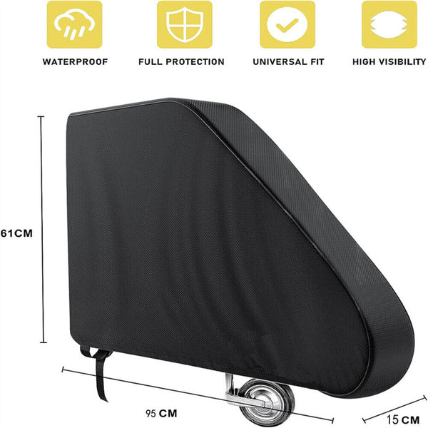 600D Heavyduty Caravan Drawbar Tow Hitch Cover Camper Trailer Black With Buckle