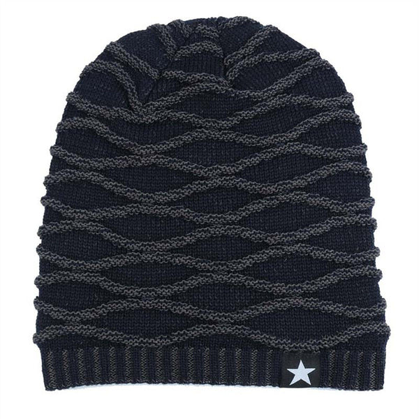 Men Knitted Thermal for Slouch Beanie Hat Winter Fleece Lined Warm Skull Ski Cap