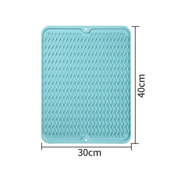 Silicone Sink Drying Mat Heat Resistant Kitchen Rectangle Non Slip Board Pad AU