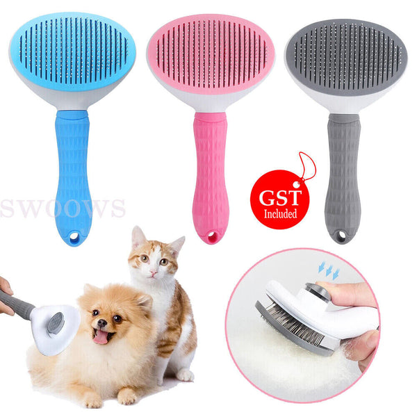 Pet Dog Cat Grooming Comb Brush Tool Gently Removes Loose Undercoat Knots Mats