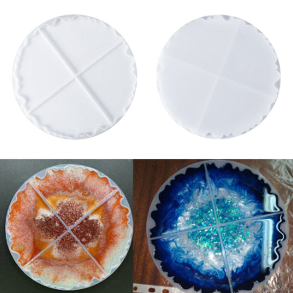 Silicone Coaster Resin Casting Mold  Jewelry Agate Making Epoxy Mould Tool Craft