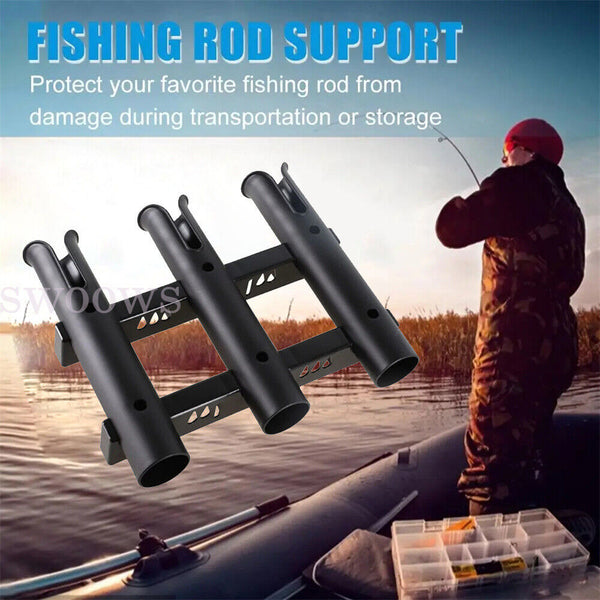 3 Tube Fishing Rod Holder Bracket Boat Kayak Rod Rack Mounted Fishing Rack AU