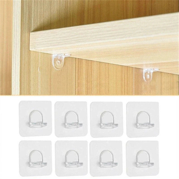 1/10Pcs Shelf Adhesive Support Pegs Wardrobe Partition Bracket Holder Wall Hook