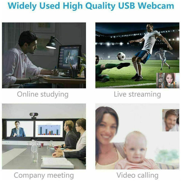 Full HD1080P Webcam with Microphone USB Streaming Camera For PC MAC Laptop 1/2pc