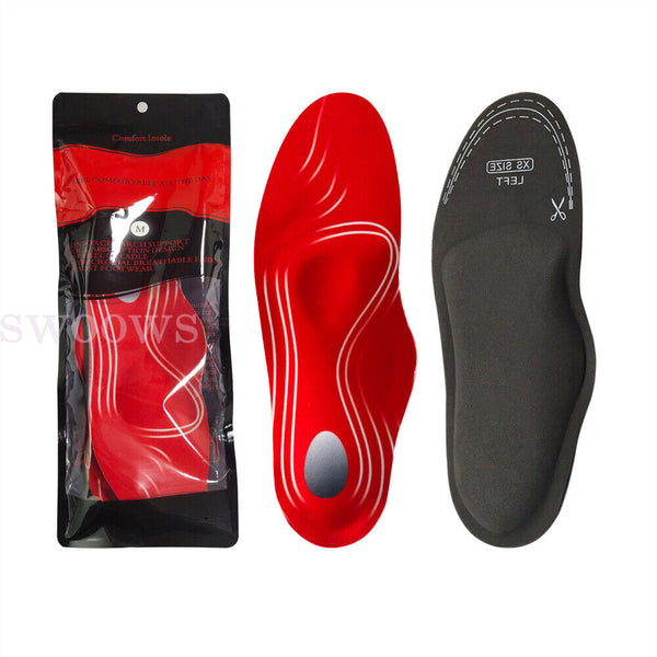 Orthotic Insoles Insert Shoes High Arch Support Plantar Flat Feet Fasciitis Foot