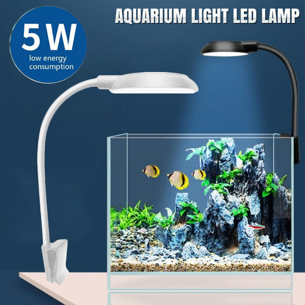 360º Aquarium Light LED Lamp Aqua Plant Fish Tank Lighting Clip-On Bracket Light