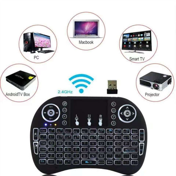 Mini Wireless Remote Keyboard for Smart TV Android Box i8 2.4GHz with Touchpad