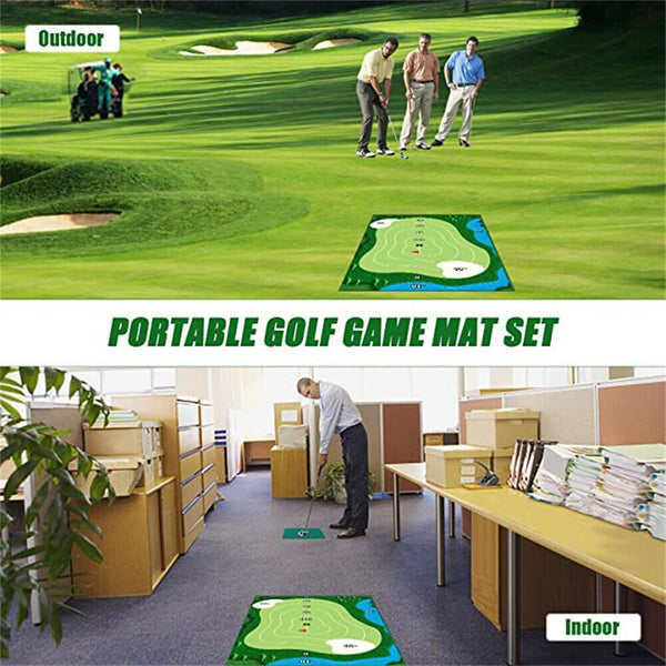 The Indoor Casual Golf Game Set Chipping Golf Game Mat with 20 Grip Golf Balls