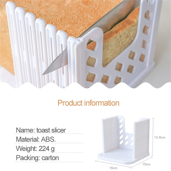 2pc Bread Slicer Cutter Mold Maker Slicing Cutting Guide Loaf Toast Kitchen Tool