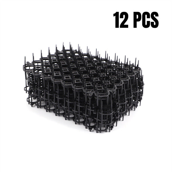 12PCS Plastic Scarer-Spike Mats Pet Dog Cat Scat-Mat Animal Deterrent Repellent