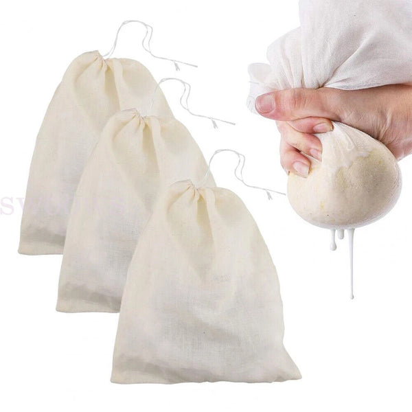 Up 50 Mesh Food Bags Filter bag Muslin Bags Cheesecloth Bags Nut Strainer Cotton