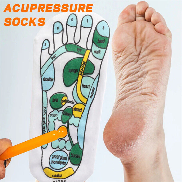 Foot Acupressure Reflexology Massage Socks Anti Slip Breathable Sock Unisex Yoga