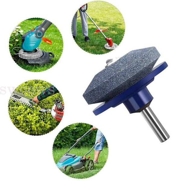 1/5PCS Lawn Mower Blade Sharpener Rotary Stone Grindstone Sharpening Drill Tool