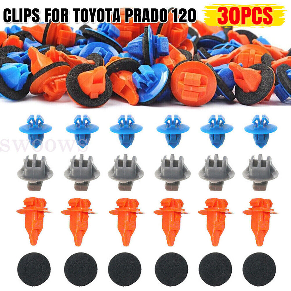 30x Front Door Trim Body Moulding Repair Panel Clip Kit For Toyota Prado 120 AU