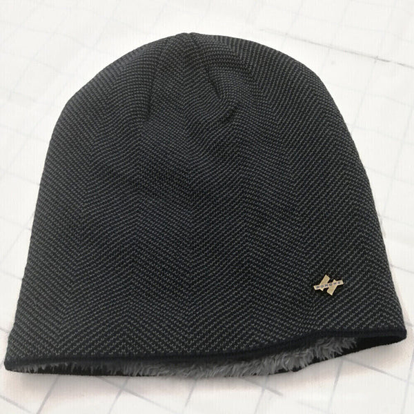 Thick Knitted Wool Hat Winter Warm Cap Men Women Beanie Fleece Ski Skating Cap