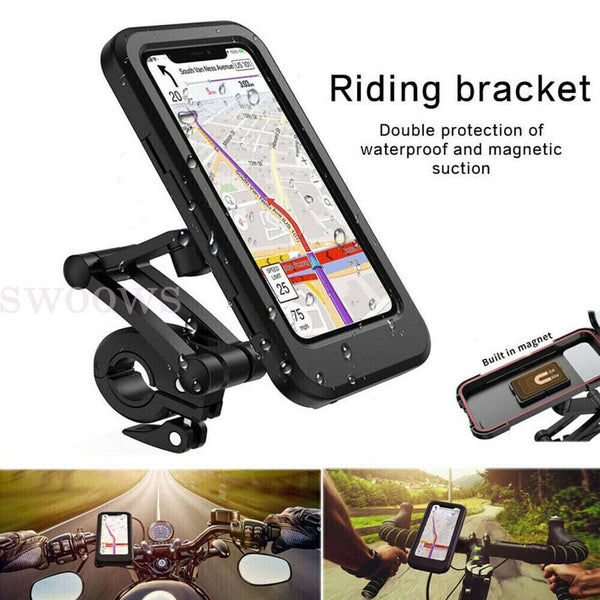 Waterproof Bicycle Bike Motorcycle Handlebar Mount Holder Case For Mobile Phone