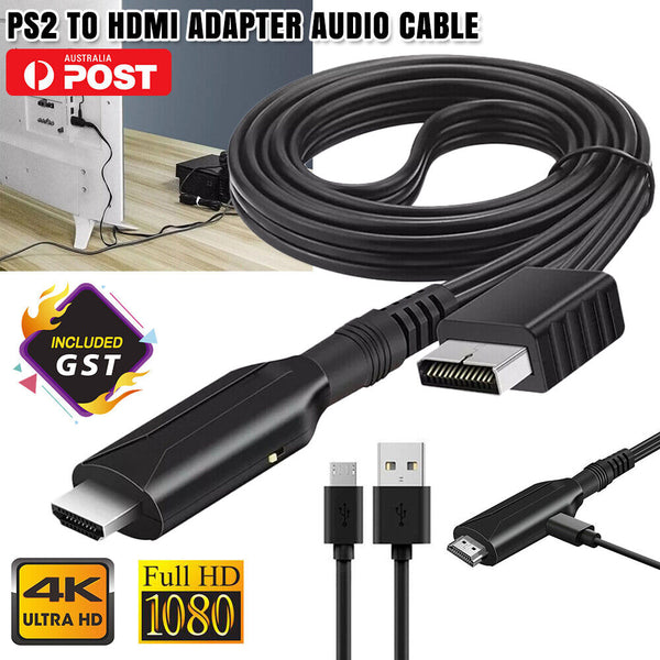 PS2 to HDMI Adapter PS2 to HDMI Cable Audio Video Converter HDMI Cable