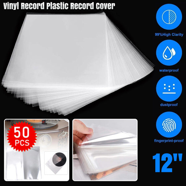 UP 200X Sleeves Outer LP Music Durable for 12" Vinyl Record Plastic Record Cover