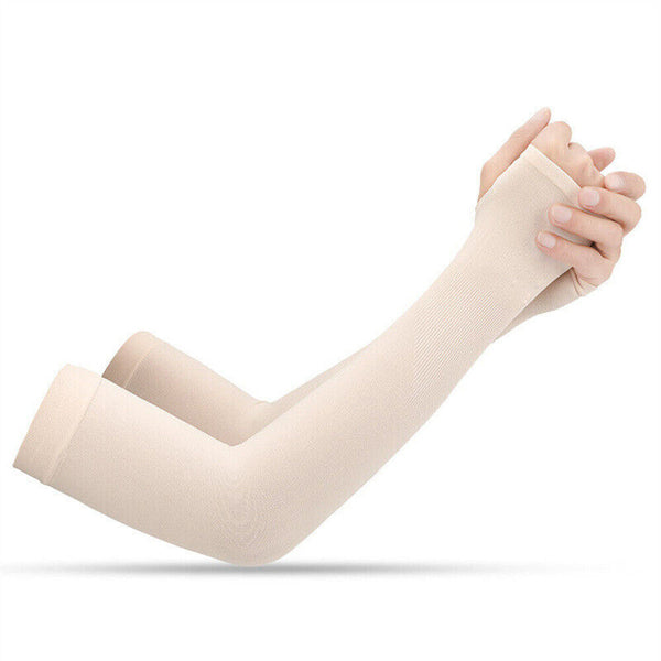 UV Sun Protection Cooling Long Arm Driving Half Finger Gloves Sleeve Sports