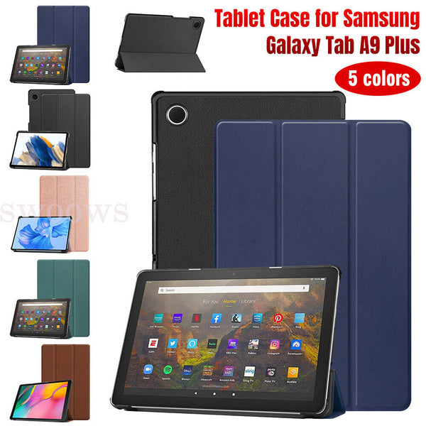 Classic Leather Stand Smart Case Cover For Samsung Galaxy Tab A9 Plus A9 +