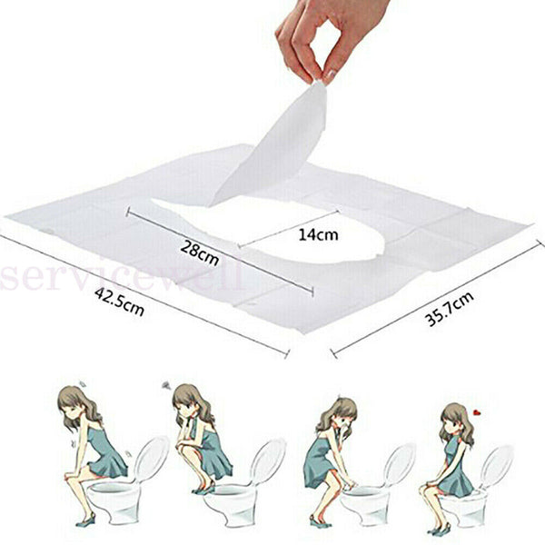 UP1500pcs Toilet Seat Covers Paper Biodegradable Disposable Sanitary Flushable