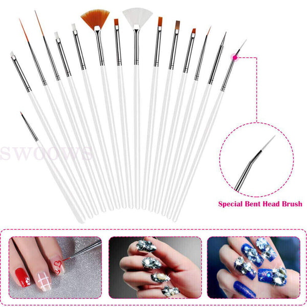 38PCS Nail Art Brushes Dotting Pen Polish Tool Design Set Brush Painting Drawing