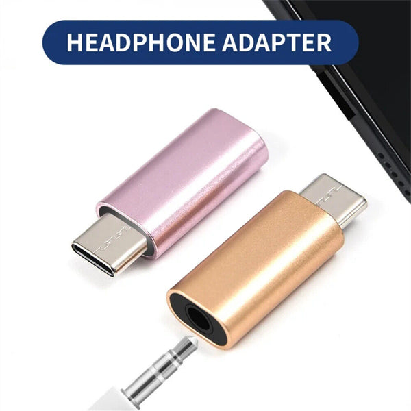 Type-C To 3.5mm Earphone USB-C Headphone Adapter Audio AU