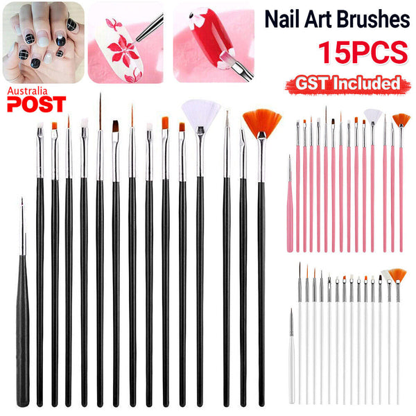 15pcs Nail Art Design Brushes Dotting Pen Tool Set Painting UV Gel Drawing Brush